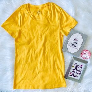 J. CREW Perfect Fit Yellow Short Sleeve Top